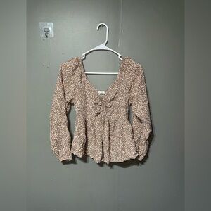 Floral Brown Women's Top